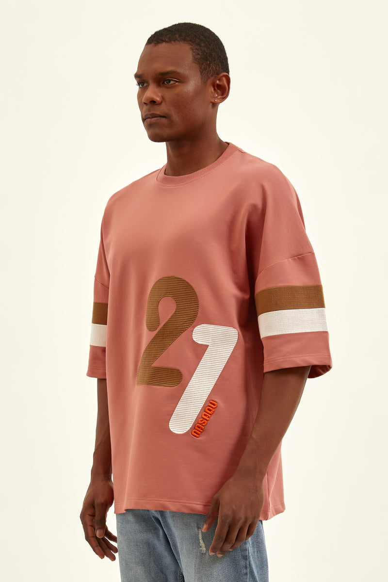 Subar Loose Fit Number T-shirt - Rose Petal – NASAQU